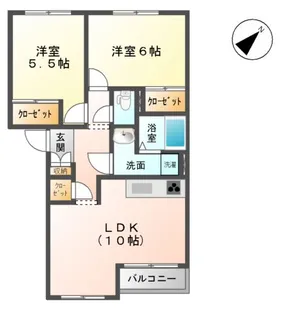 ヴェルデュールちはら台【1階】の間取り