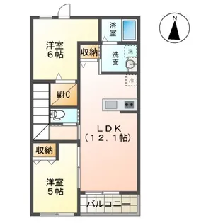 CALME BONHEURⅡ【2階】の間取り