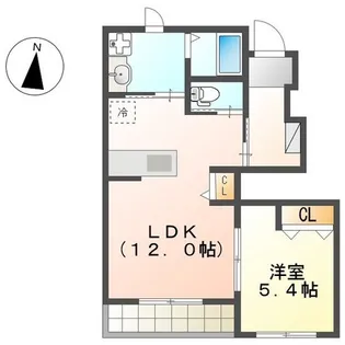 CALME BONHEURⅠ【1階】の間取り