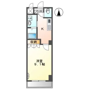 SKYーMANSION【102号室】の間取り