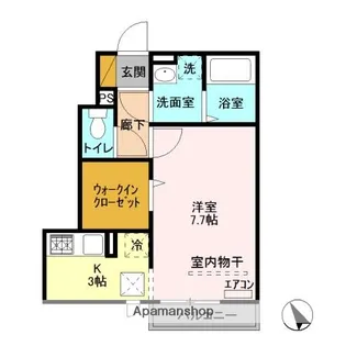 アイエム中川【1階】の間取り