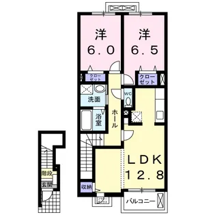 パルテール Ⅰ【2階】の間取り