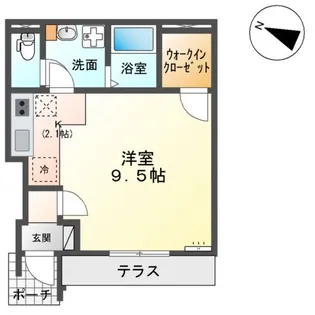 リバティハイム【1階】の間取り