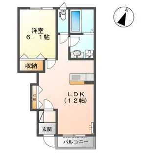 アクアブロー【1階】の間取り