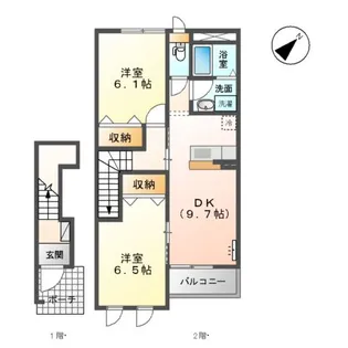 アクアブロー【2階】の間取り
