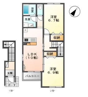 スターテラス【2階】の間取り