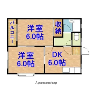 イーストオブヴィラ【1階】の間取り