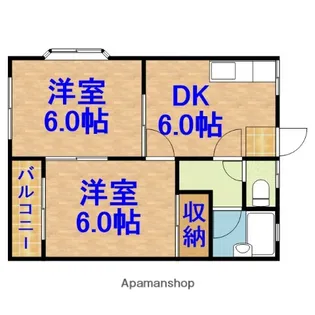 イーストオブヴィラ【1階】の間取り