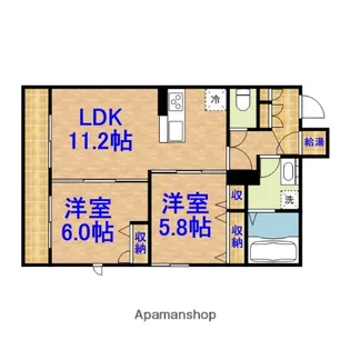 アンビシア【202号室】の間取り