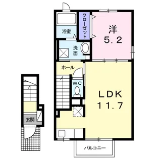クラージュ【2階】の間取り