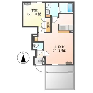 アンジュレーヴ【1階】の間取り