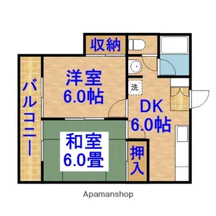 成東ハイツ【202号室】の間取り