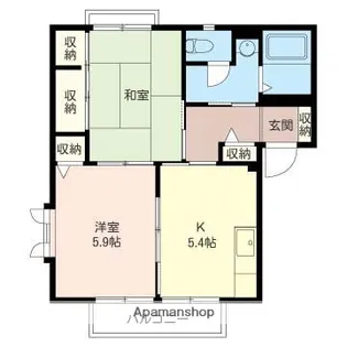 ラ プラージュC【2階】の間取り