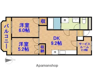 第6センチュリーハイム【4階】の間取り