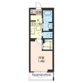 PRESTIGE(プレステージ)【101号室】の間取り