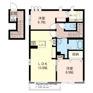 グランコート姉崎Ⅵ【2階】の間取り