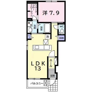 ラ・メール B【101号室】の間取り