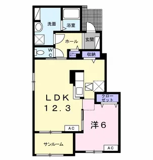 マイメゾン 島 Ⅴ【1階】の間取り