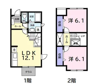 メゾン・リヴェール【1階】の間取り