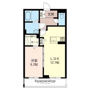 グランツィオーネⅢ【101号室】の間取り