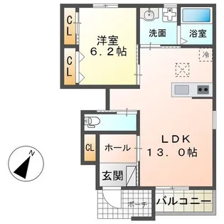 M&M壱番舘【1階】の間取り