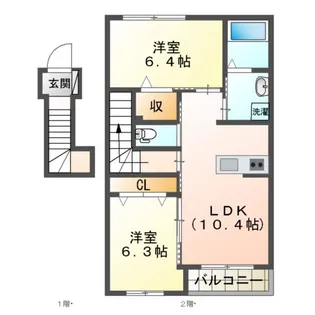 フェリシア【2階】の間取り