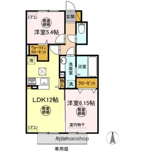 ピエスクレール【1階】の間取り