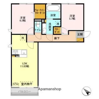 メゾン・ド・ボヌール【2階】の間取り