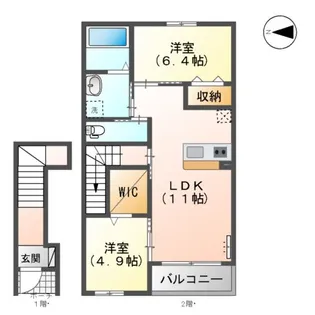 イト早野パレス【2階】の間取り