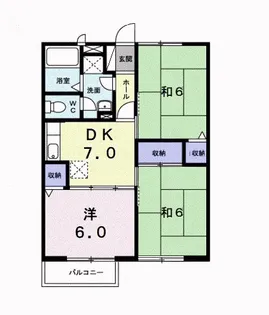 ベルレーヌ京葉【2階】の間取り