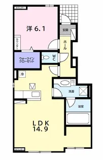 パッシィオーネU【1階】の間取り