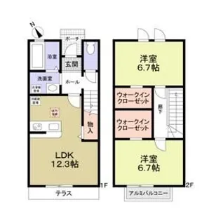 OHANA HOUSE【1階】の間取り