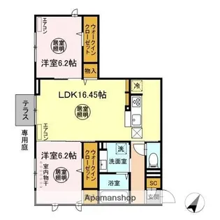 レインボーハウス(A)・エオス仲久保(B) A【1階】の間取り
