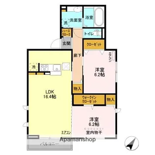 レインボーハウス(A)・エオス仲久保(B) A【2階】の間取り