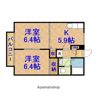 ウィステリアA【1階】の間取り