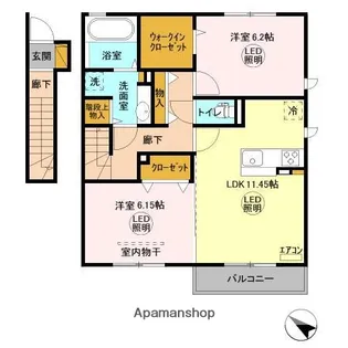 イースト・コート【2階】の間取り