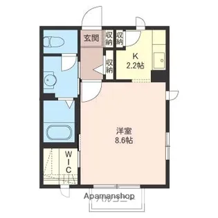 アンフェリシオンB【201号室】の間取り