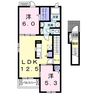 エルサ【204号室】の間取り