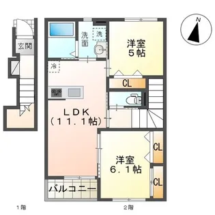 QUILL【2階】の間取り