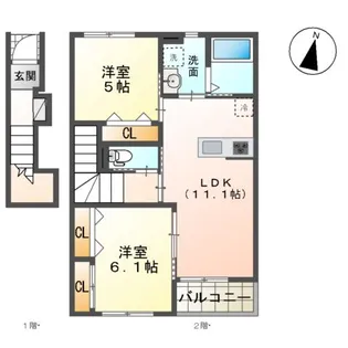 QUILL【2階】の間取り