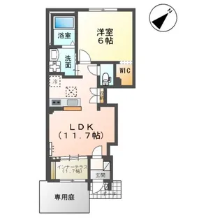 セレーノアキ【1階】の間取り