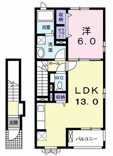 プリムラB【2階】の間取り
