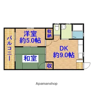 尾崎コーポ【1階】の間取り