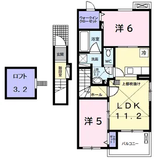 メゾン ド スリジェ Ⅱ【2階】の間取り