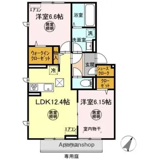 ルミエール更級【1階】の間取り