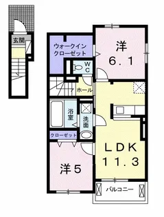 アンジュ レーヴ Ⅱ【2階】の間取り