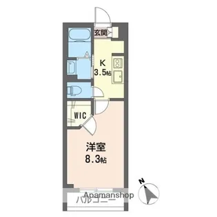 グランドール・メゾン【106号室】の間取り