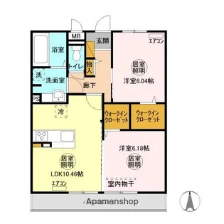 袖ヶ浦ヒルサイドプラザ A【202号室】の間取り