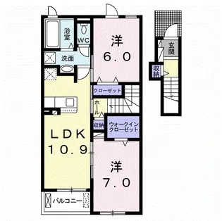 プリートC【2階】の間取り