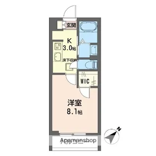 グランクラス潮見ST.【102号室】の間取り